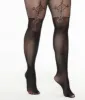 Black Lace Goth Babe Fishnet Tights sold by Unique Vintage