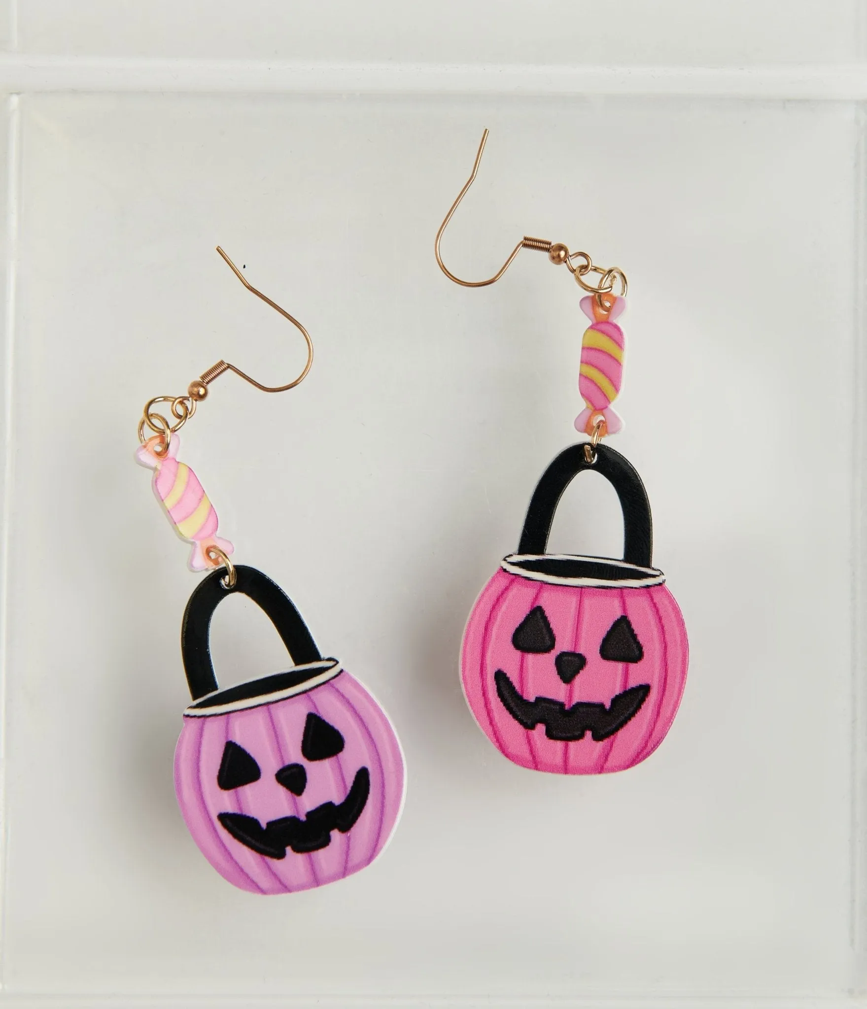 Candy in a Bucket Trick or Treat Earrings sold by Unique Vintage product image thumbnail 3
