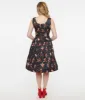 Dolly & Dotty 1950s Black & Pinup Print Amanda Swing Dress sold by Unique Vintage