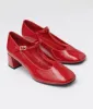 1920s Red Patent Leatherette T-Strap Heels sold by Unique Vintage