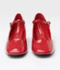 1920s Red Patent Leatherette T-Strap Heels sold by Unique Vintage