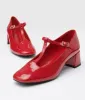 1920s Red Patent Leatherette T-Strap Heels sold by Unique Vintage