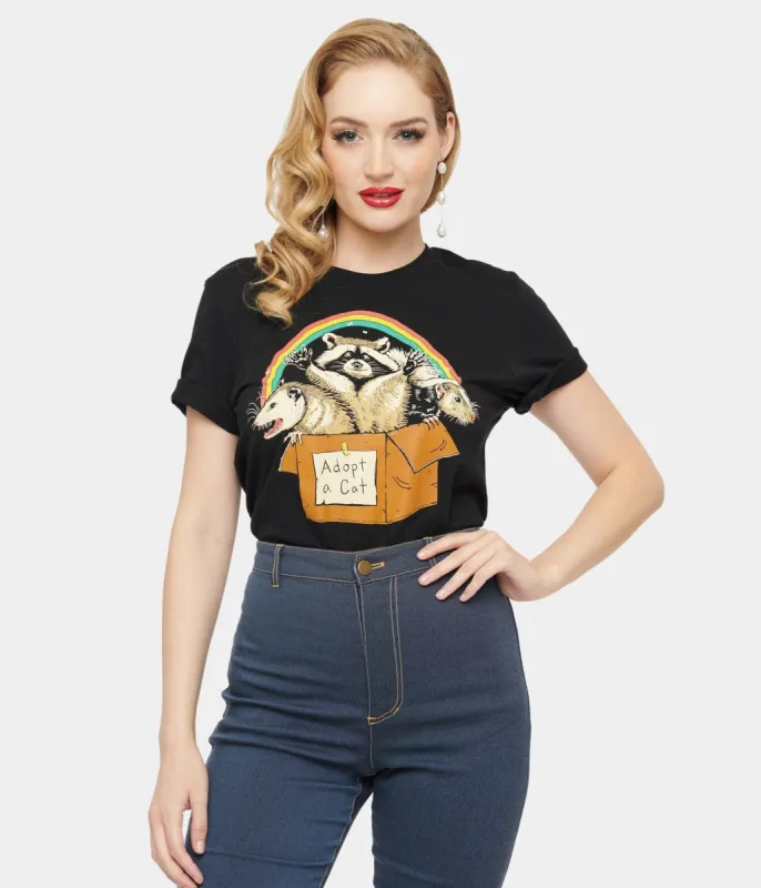 Forbidden Cats Unisex Graphic Tee made by Unique Vintage