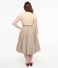 Royal Monk 1950s Pink Check Florence Swing Skirt sold by Unique Vintage