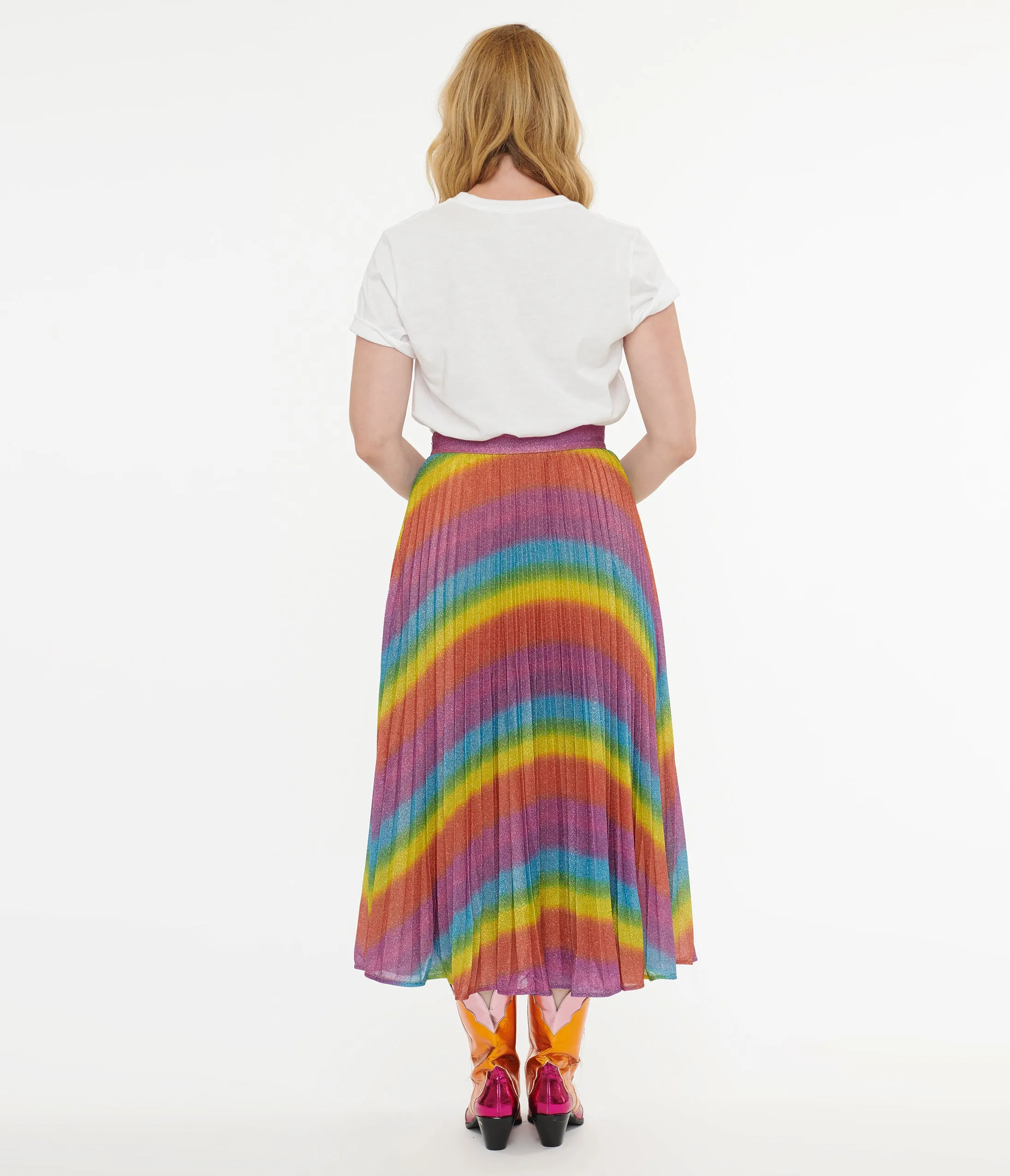 Metallic Rainbow Always Stand Out Midi Skirt sold by Unique Vintage product image thumbnail 3