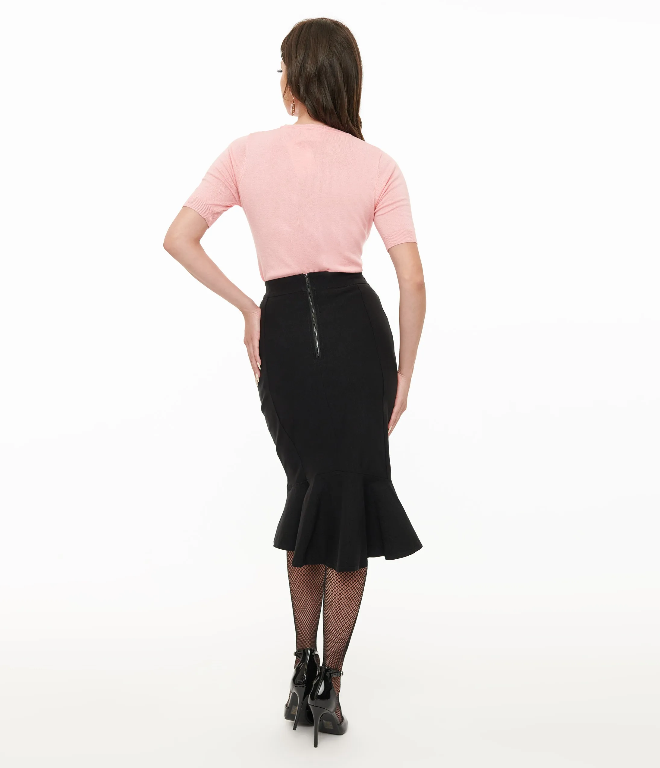 Killstar Black Royal Blast Pencil Skirt sold by Unique Vintage product image thumbnail 3