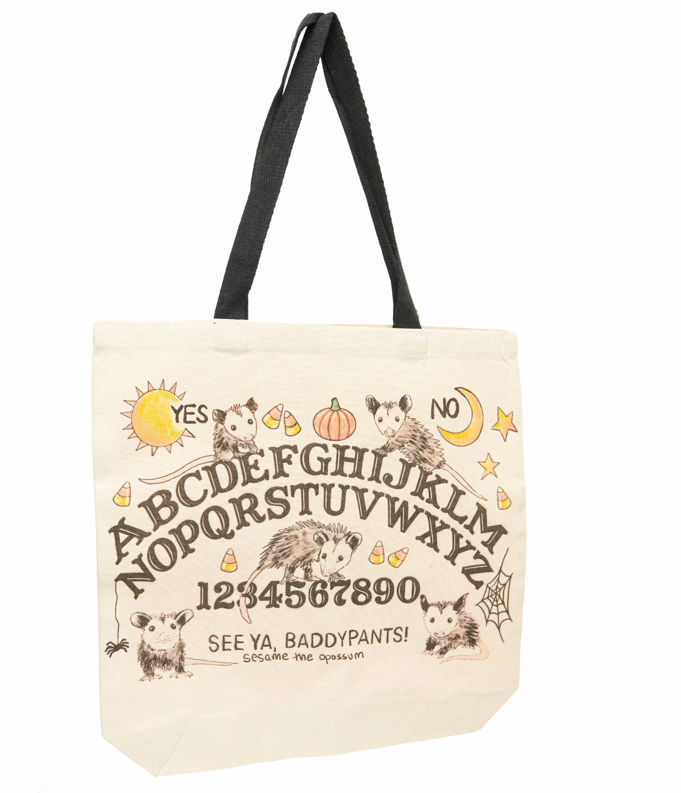 Spirit Board Opossum Cotton Tote Bag sold by Unique Vintage product image thumbnail 2