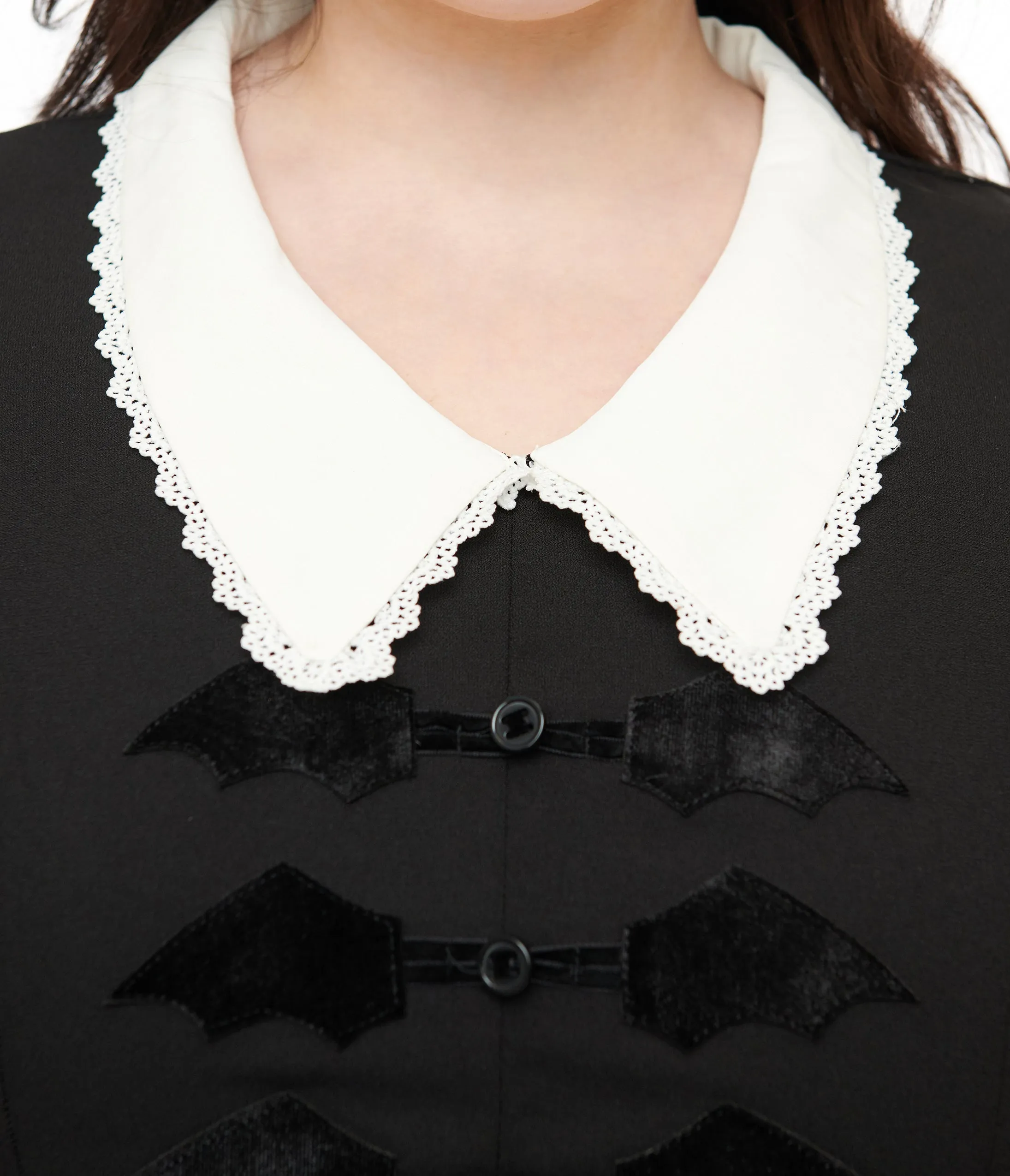 Hell Bunny Plus Size 1960s Black Batilda Mini Dress sold by Unique Vintage product image thumbnail 2