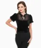 Hell Bunny Black Mourning Top sold by Unique Vintage