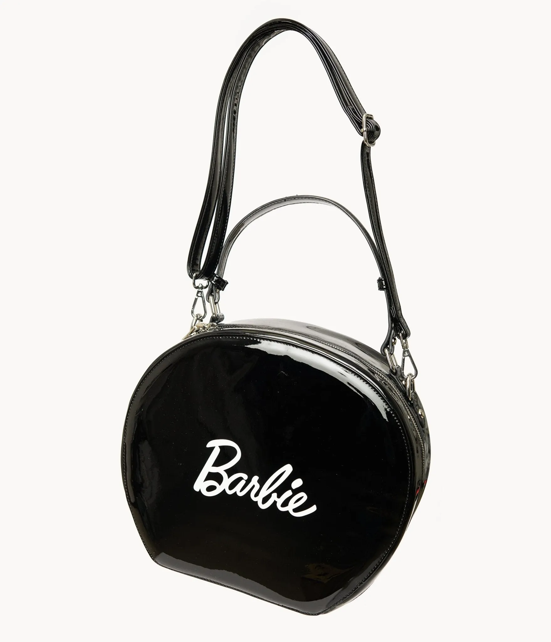 Barbie x Unique Vintage 1960s Black Leatherette Circle Bag sold by Unique Vintage product image thumbnail 3