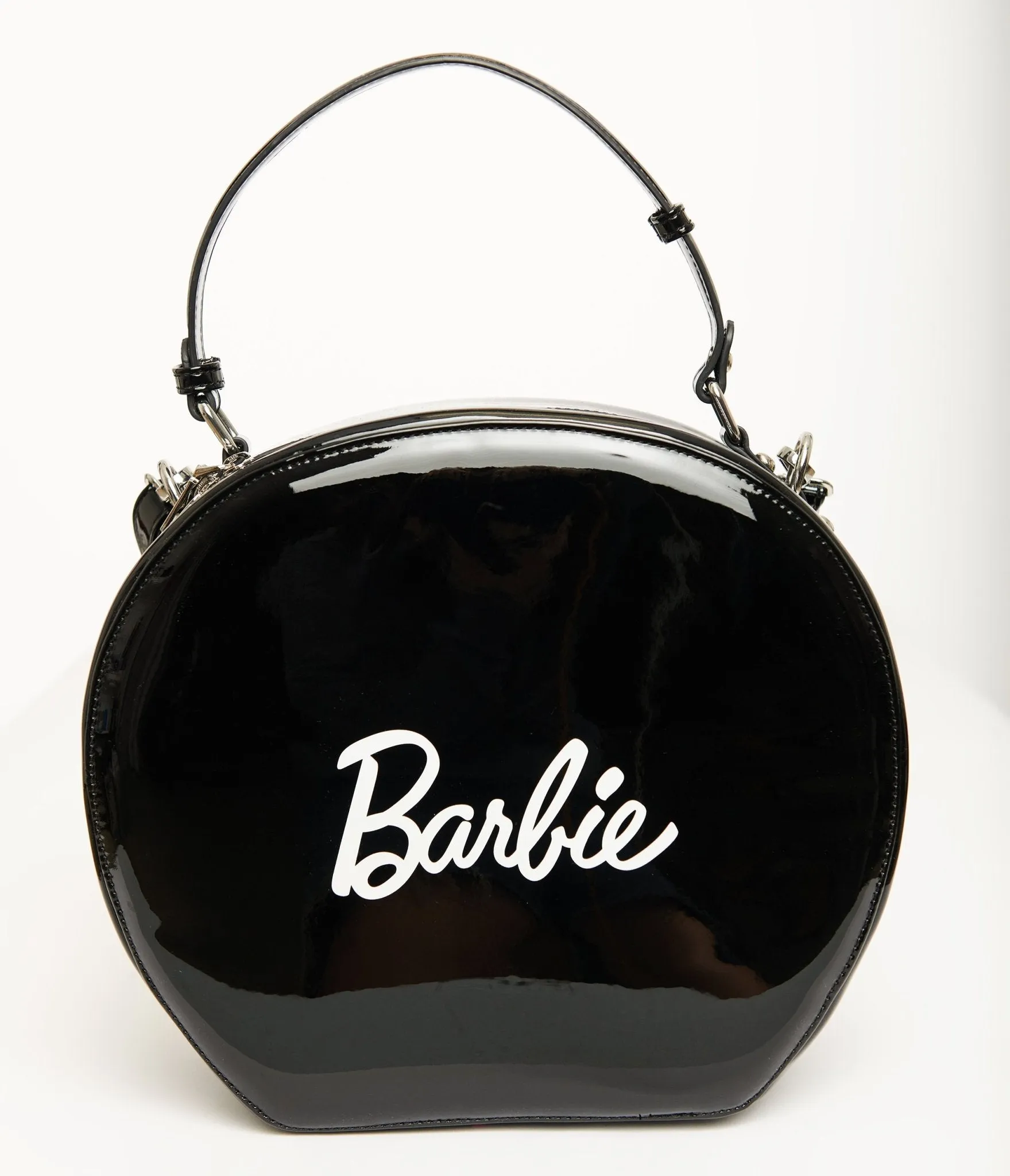 Barbie x Unique Vintage 1960s Black Leatherette Circle Bag sold by Unique Vintage