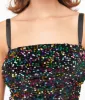 Unique Vintage Rainbow Sequin Strapless Spotlight Wiggle Dress sold by Unique Vintage