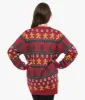 Unique Vintage 1960s Burgundy Gingerbread Fair Isle Cardigan sold by Unique Vintage
