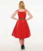 Unique Vintage 1950s Red & White Stripe Swing Dress sold by Unique Vintage