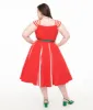 Unique Vintage Plus Size 1950s Red & White Stripe Swing Dress sold by Unique Vintage
