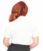Unique Vintage 1940s White Holiday Lights Cotton Blouse sold by Unique Vintage