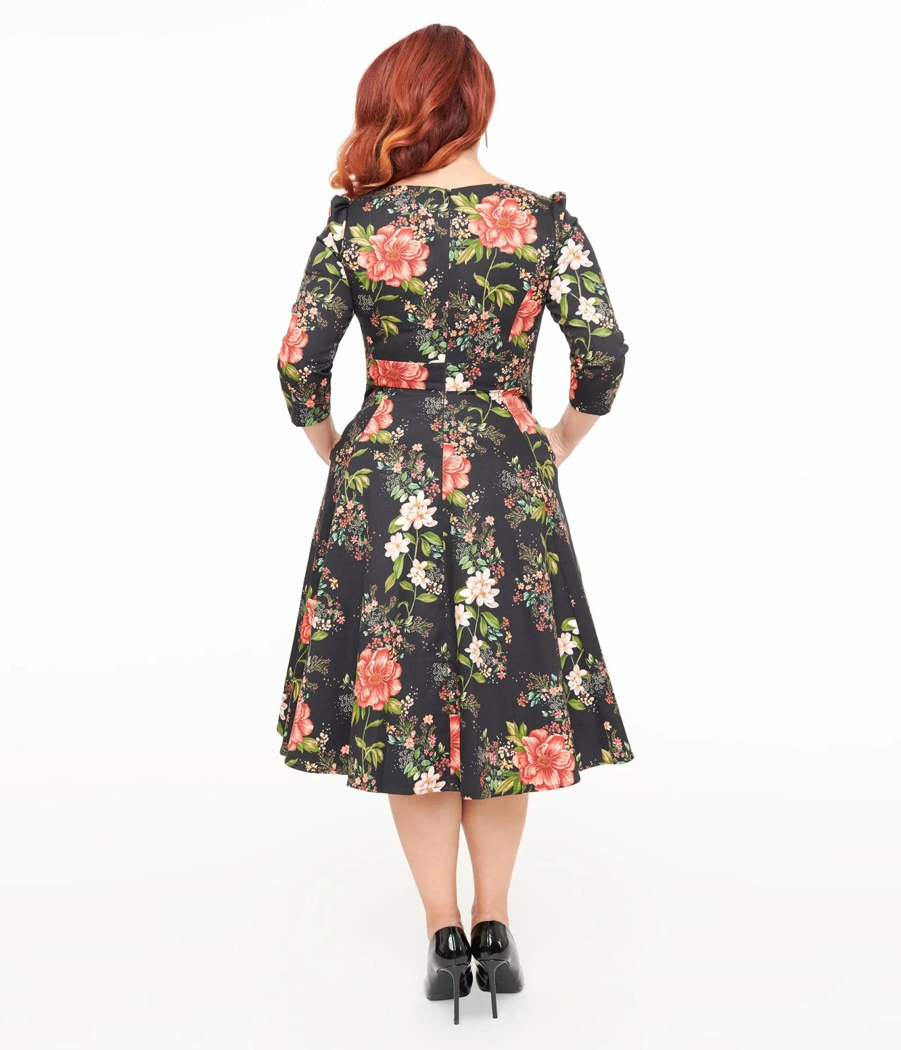 Winter Floral Isla Swing Dress sold by Unique Vintage product image thumbnail 2