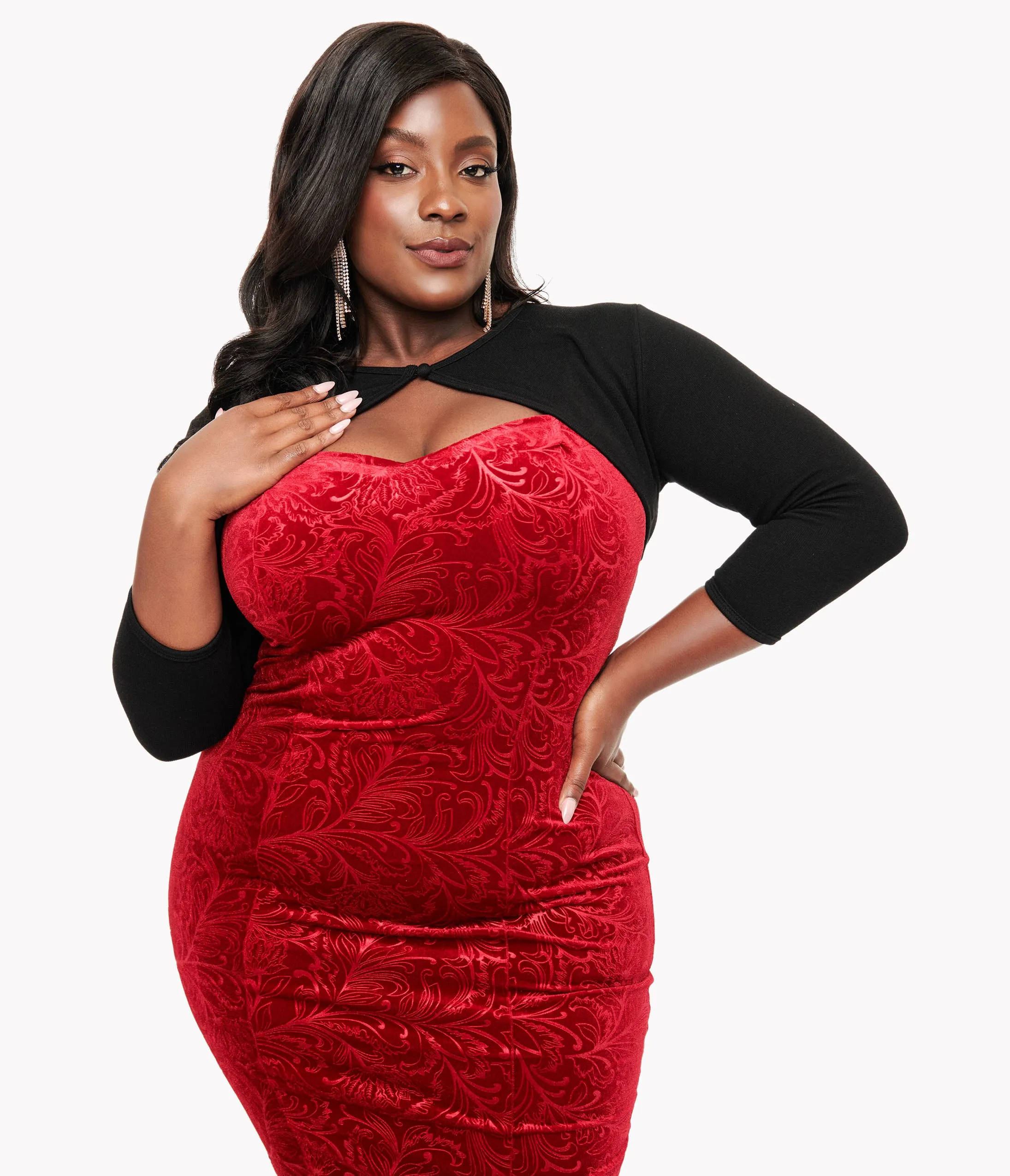 Unique Vintage Plus Size 1960s Black Bolero Sweater sold by Unique Vintage product image thumbnail 3