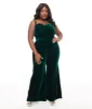 Plus Size Emerald Velvet Jumpsuit sold by Unique Vintage