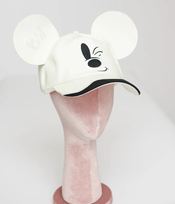 Cakeworthy Glow in the Dark Ghost Mickey Ear Hat sold by Unique Vintage