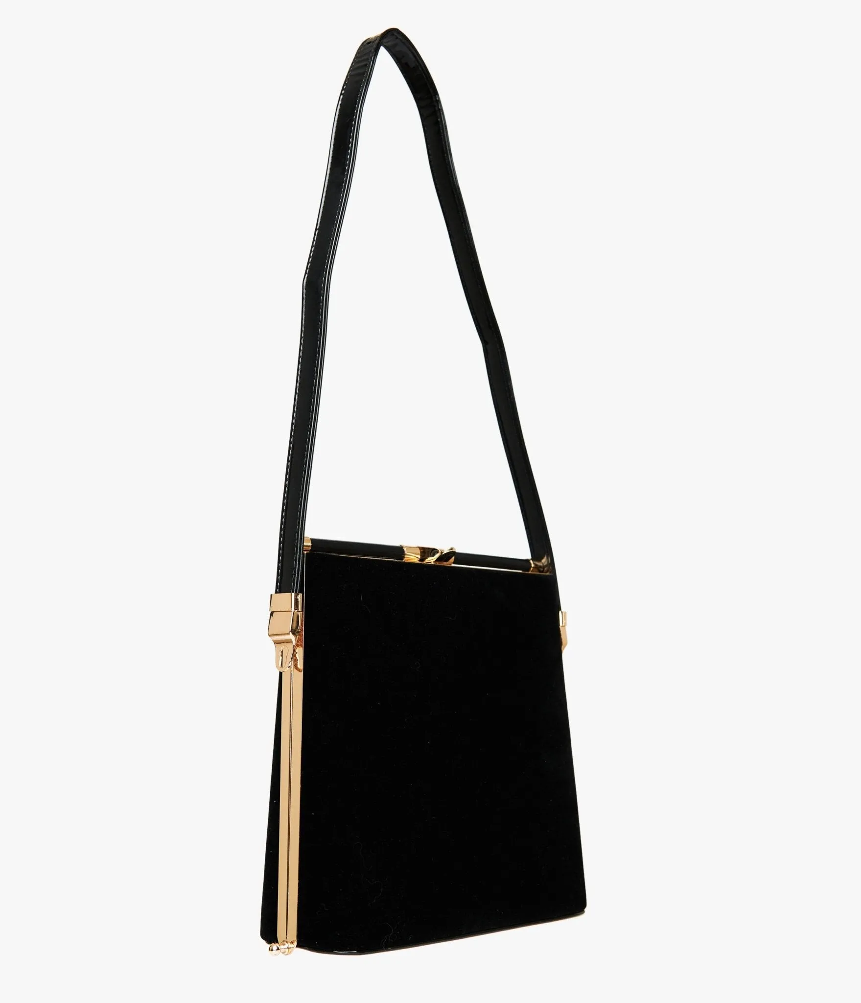 Royal Monk 1950s Black Velvet Felicia Handbag sold by Unique Vintage product image thumbnail 3