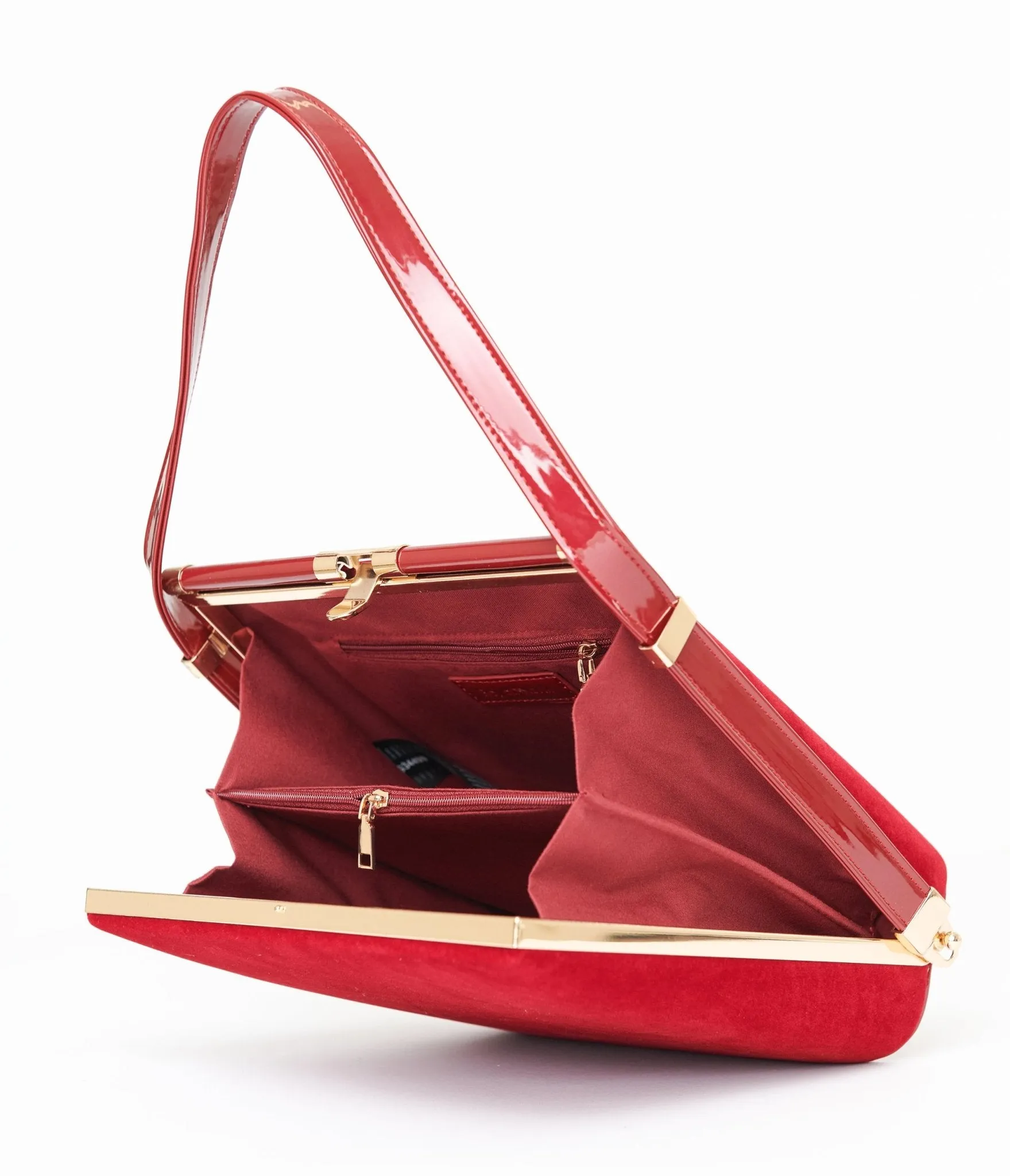 Royal Monk 1950s Burgundy Velvet Felicia Handbag sold by Unique Vintage product image thumbnail 2