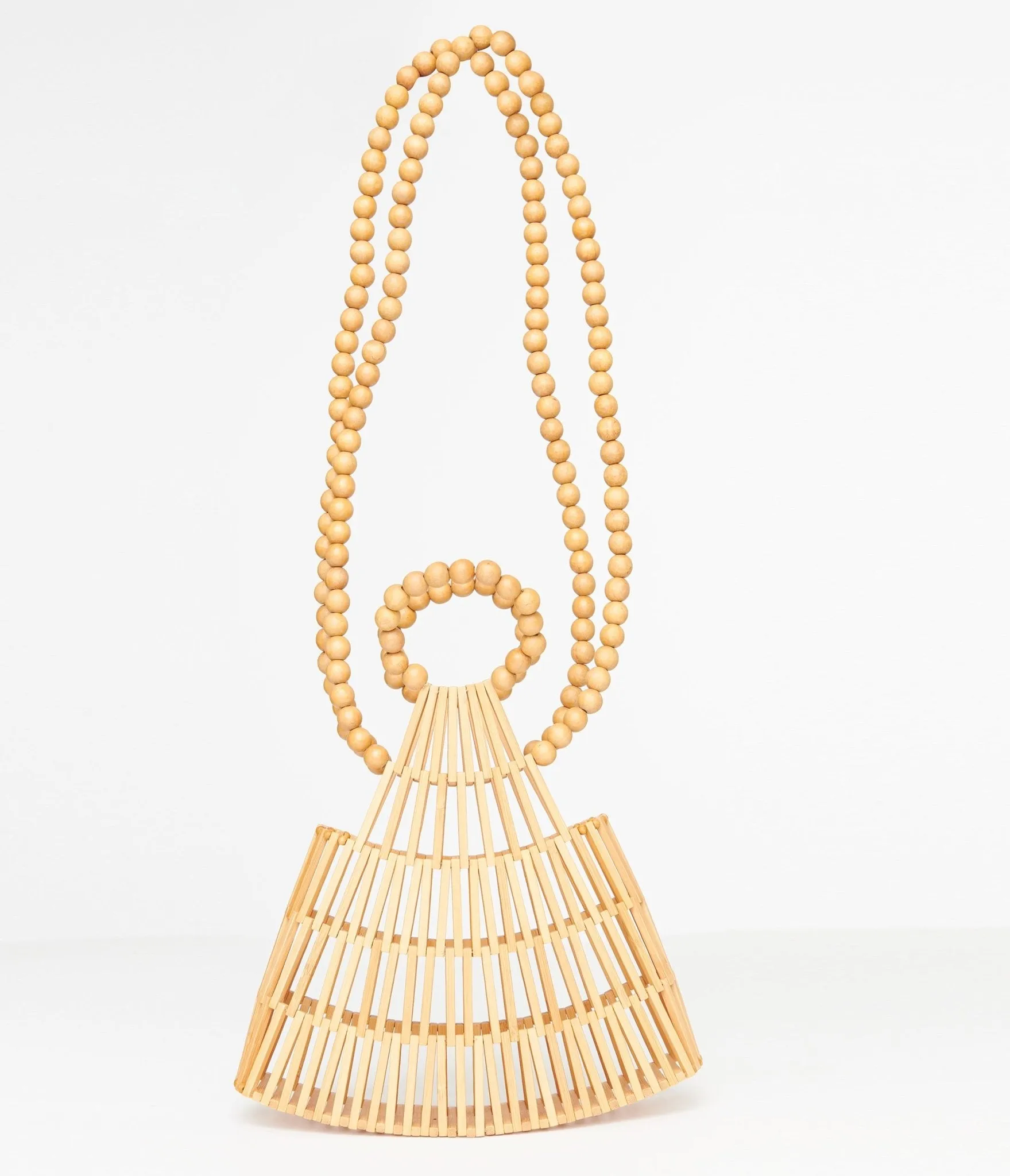 Bamboo Beaded Handbag sold by Unique Vintage