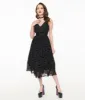 Witchwood Bags Black Velvet Bat Fit & Flare Dress sold by Unique Vintage