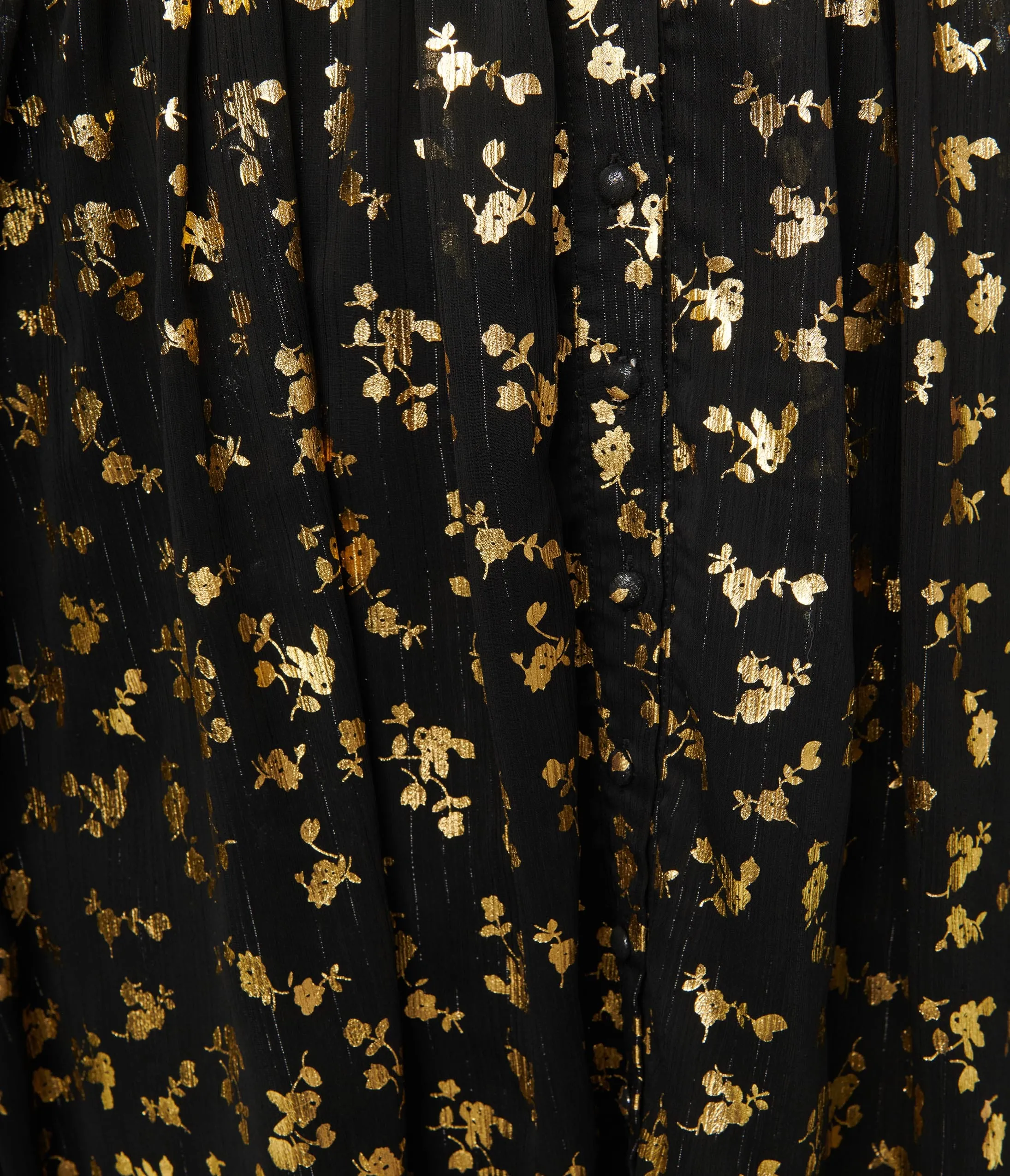 Unique Vintage Plus Size Black & Gold Foil Floral Hollie Swing Dress sold by Unique Vintage product image thumbnail 2