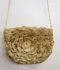 Gold Flower Beaded Crossbody Bag sold by Unique Vintage