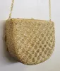 Gold Flower Beaded Crossbody Bag sold by Unique Vintage