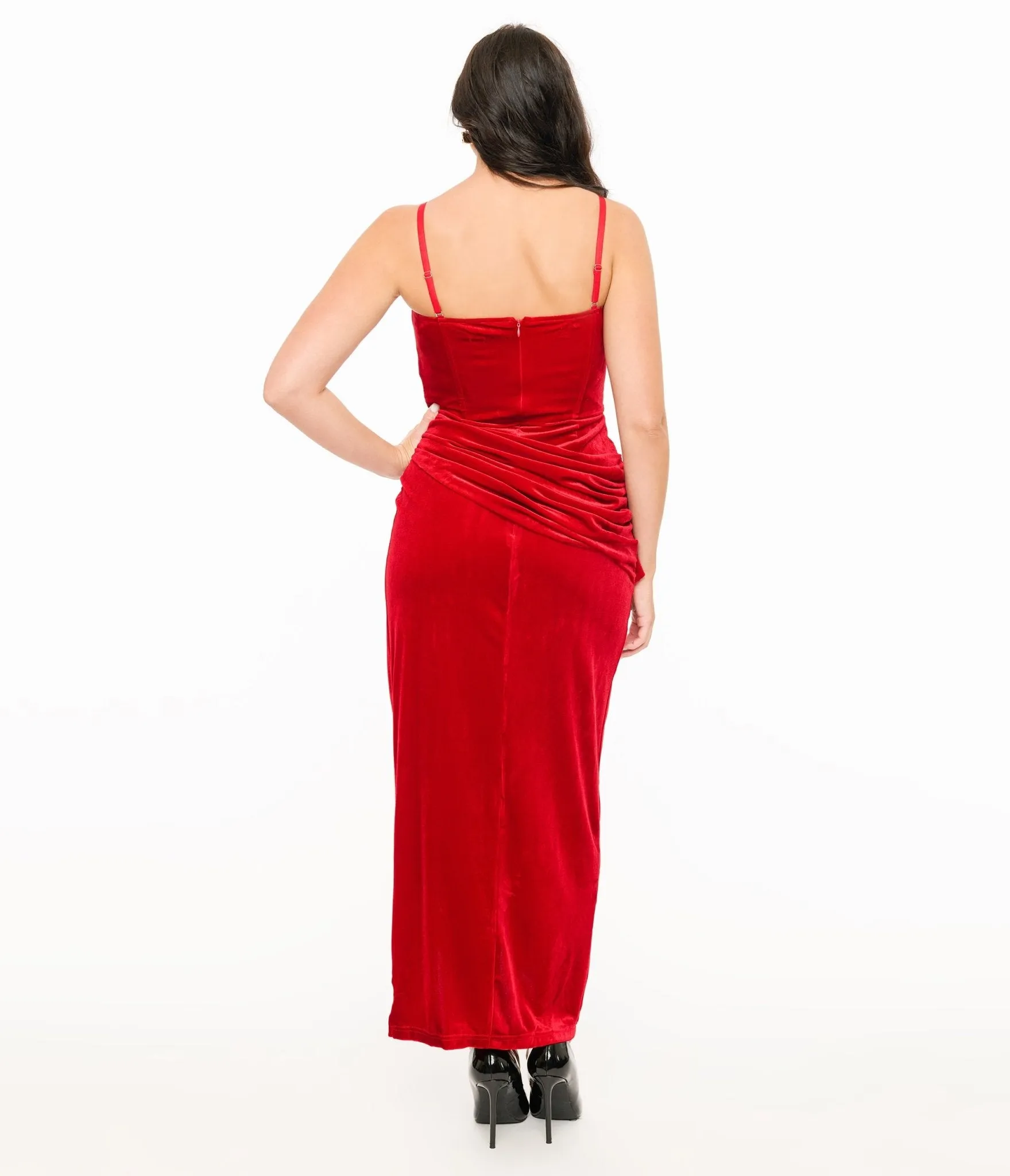 Weasel Wear Red Velvet Phantom Swag Gown sold by Unique Vintage product image thumbnail 3