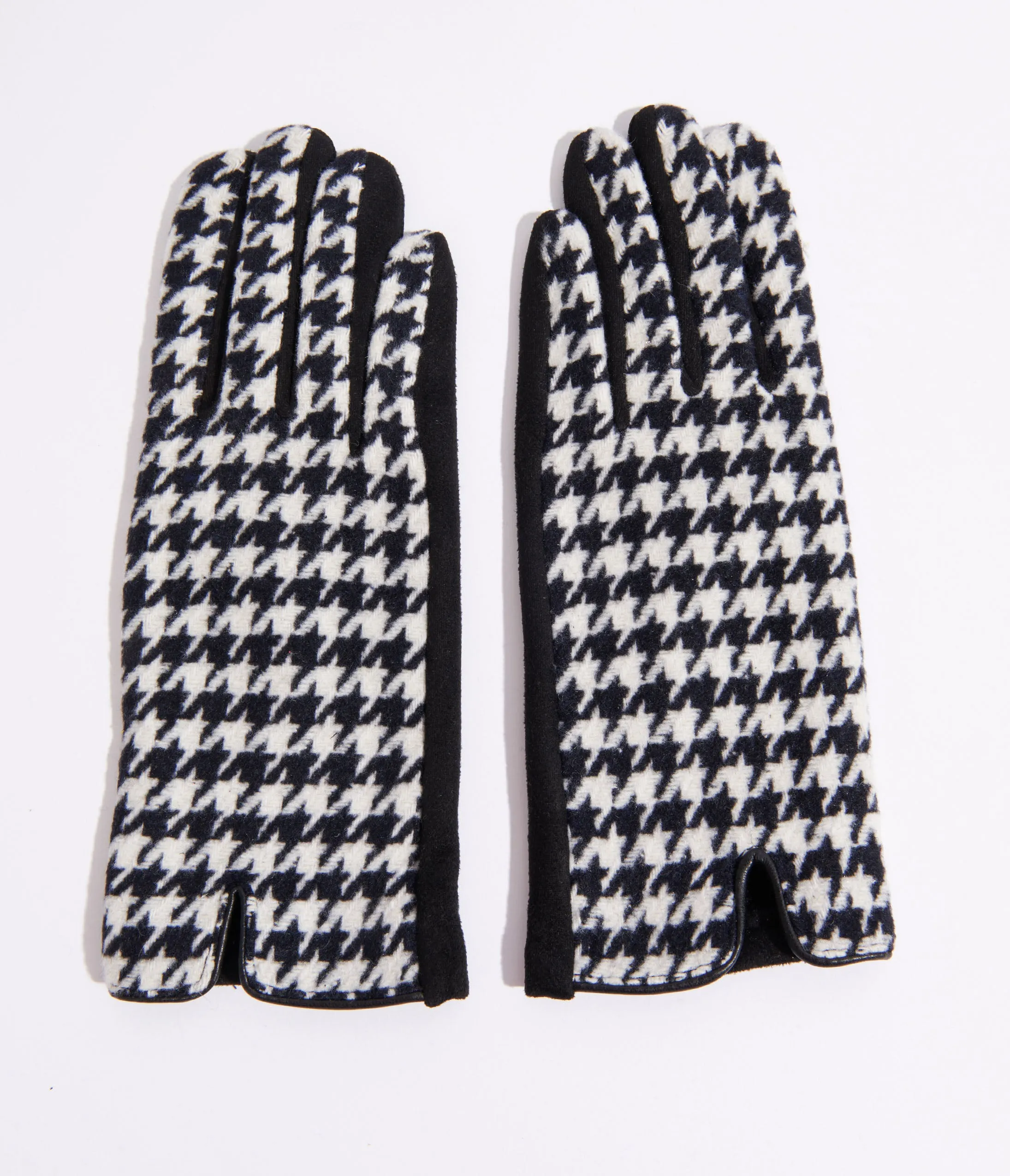 Black & White Houndstooth Gloves sold by Unique Vintage