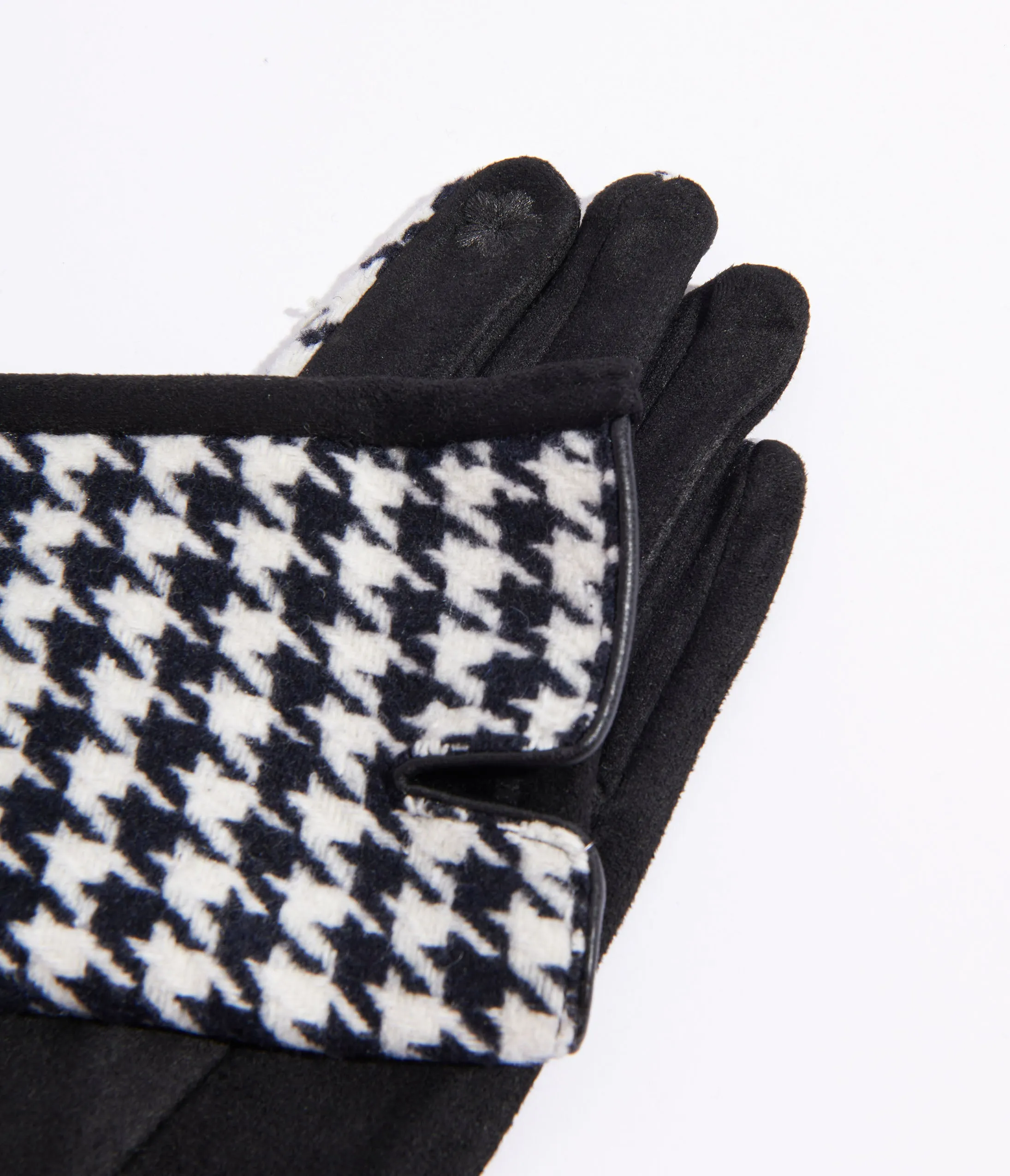 Black & White Houndstooth Gloves sold by Unique Vintage product image thumbnail 2