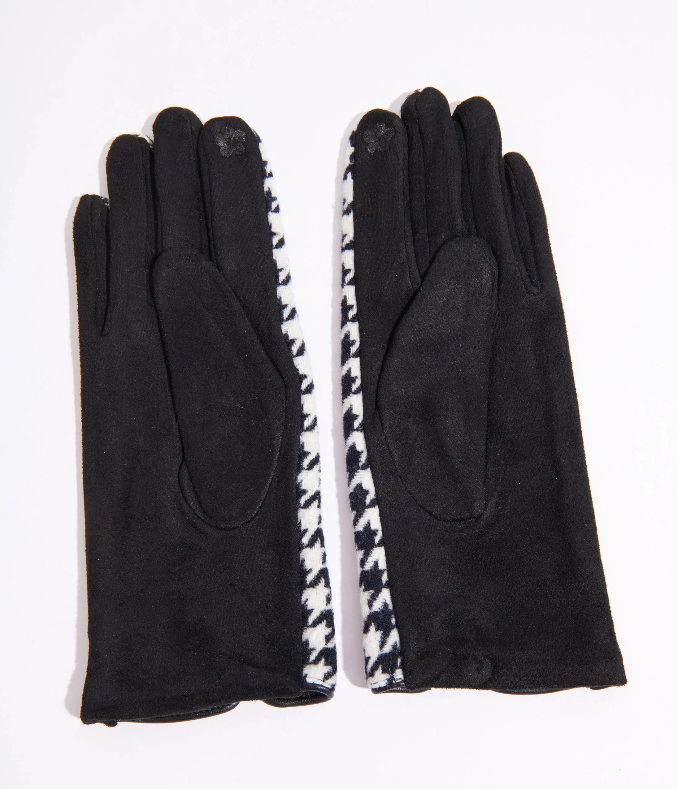 Black & White Houndstooth Gloves sold by Unique Vintage product image thumbnail 3