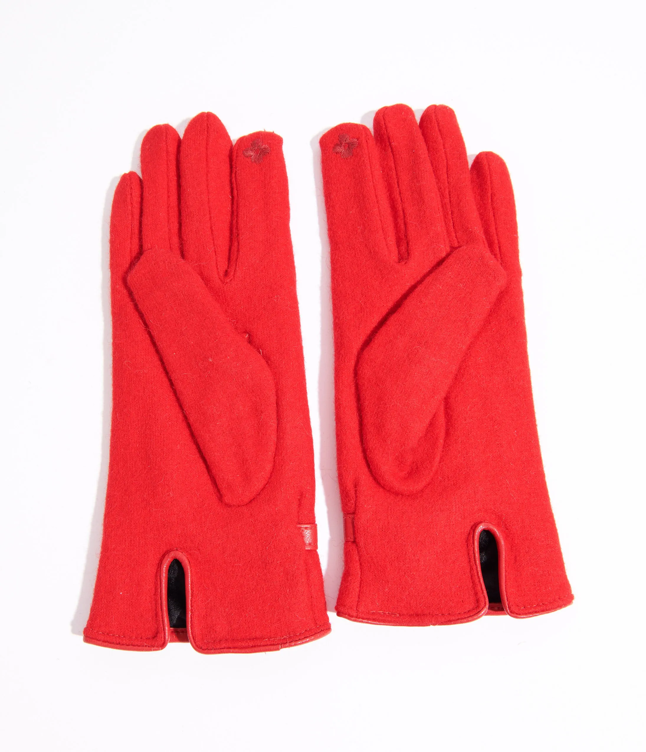 Red Wool Texting Gloves sold by Unique Vintage product image thumbnail 3