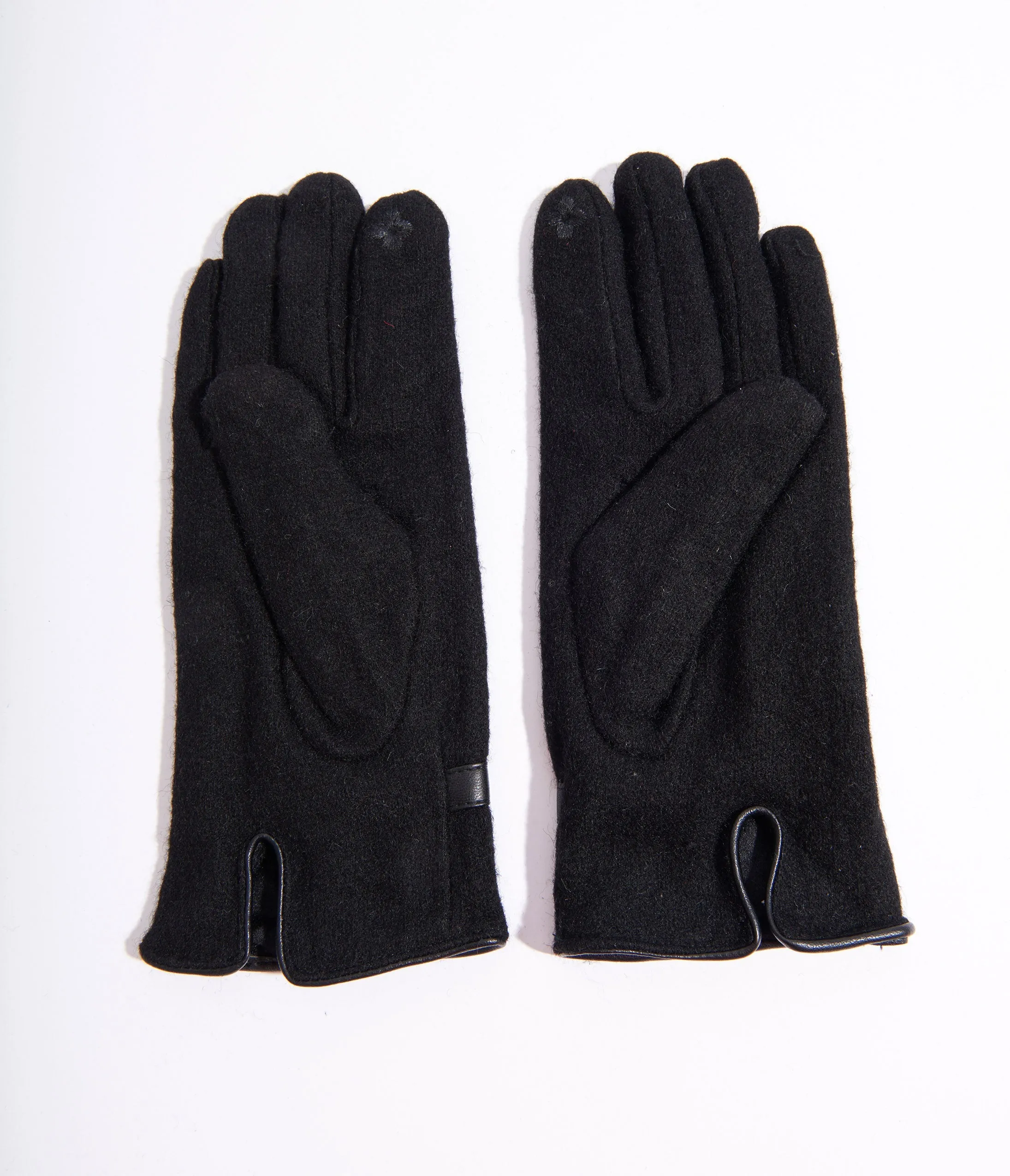 Black Wool Texting Gloves sold by Unique Vintage product image thumbnail 3