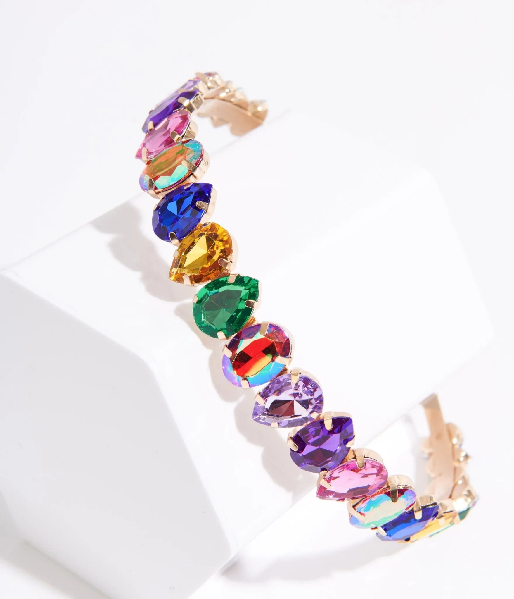 Rainbow Rhinestone Headband sold by Unique Vintage product image thumbnail 2