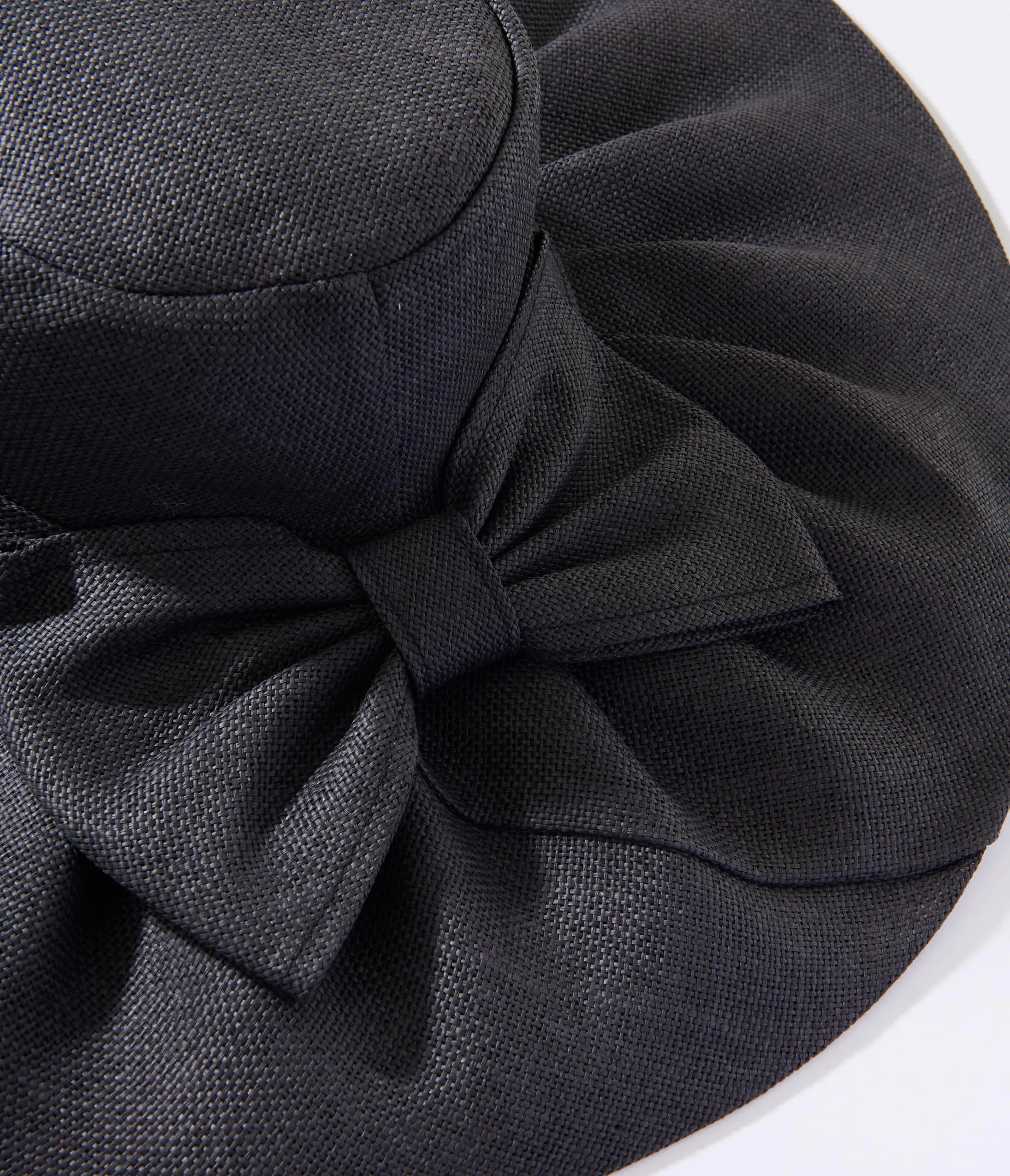 Black Bow Sun Hat sold by Unique Vintage product image thumbnail 2