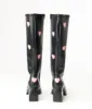 Unique Vintage Black & Pink Hearts Leatherette Knee High Boots sold by Unique Vintage