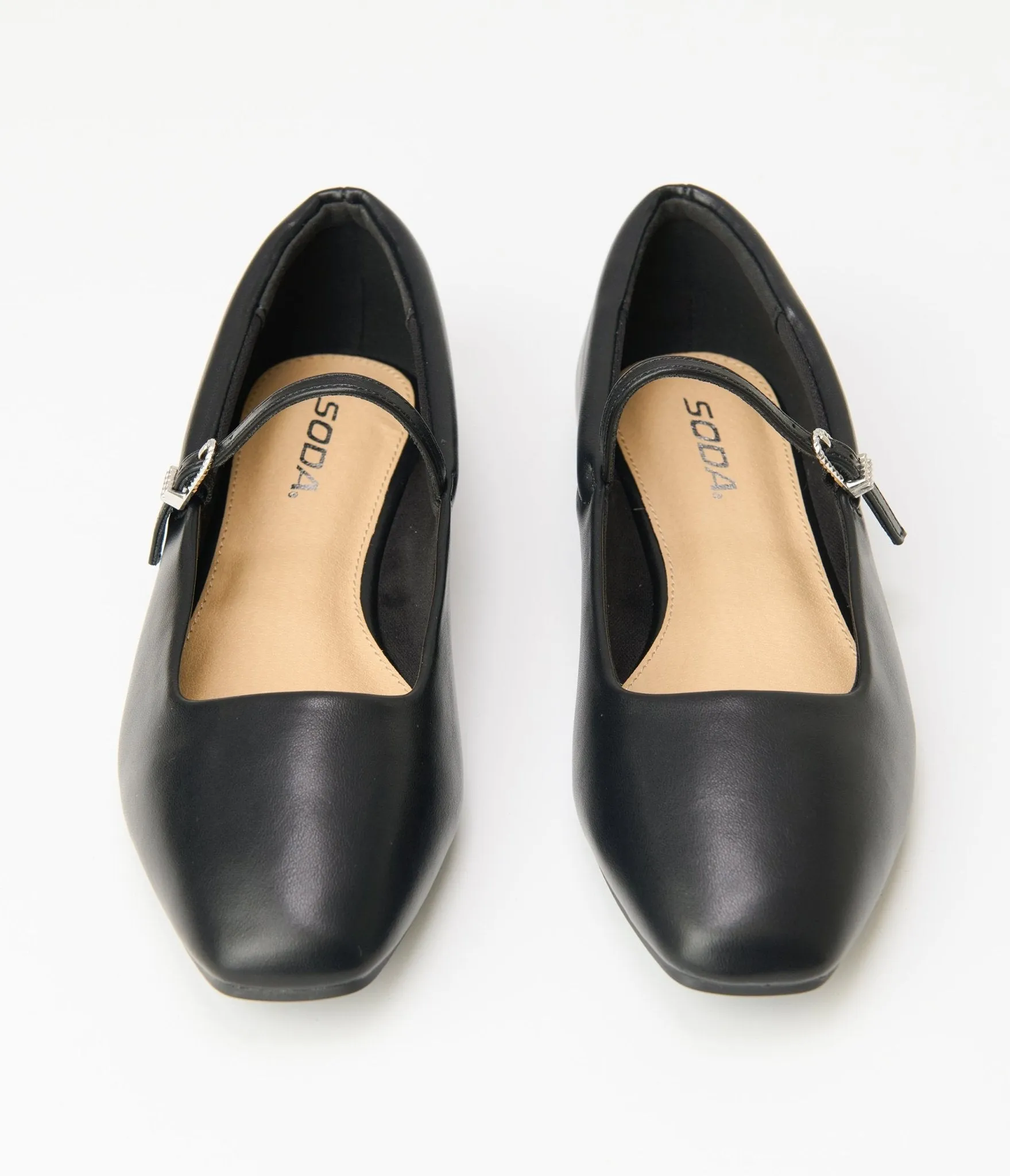 1960s Black Leatherette Flats sold by Unique Vintage product image thumbnail 2