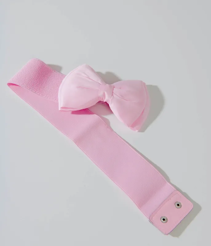 Unique Vintage Pink Bow Cinch Belt sold by Unique Vintage