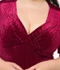 Unique Vintage Plus Size 1950s Merlot Textured Velvet Delores Swing Dress sold by Unique Vintage