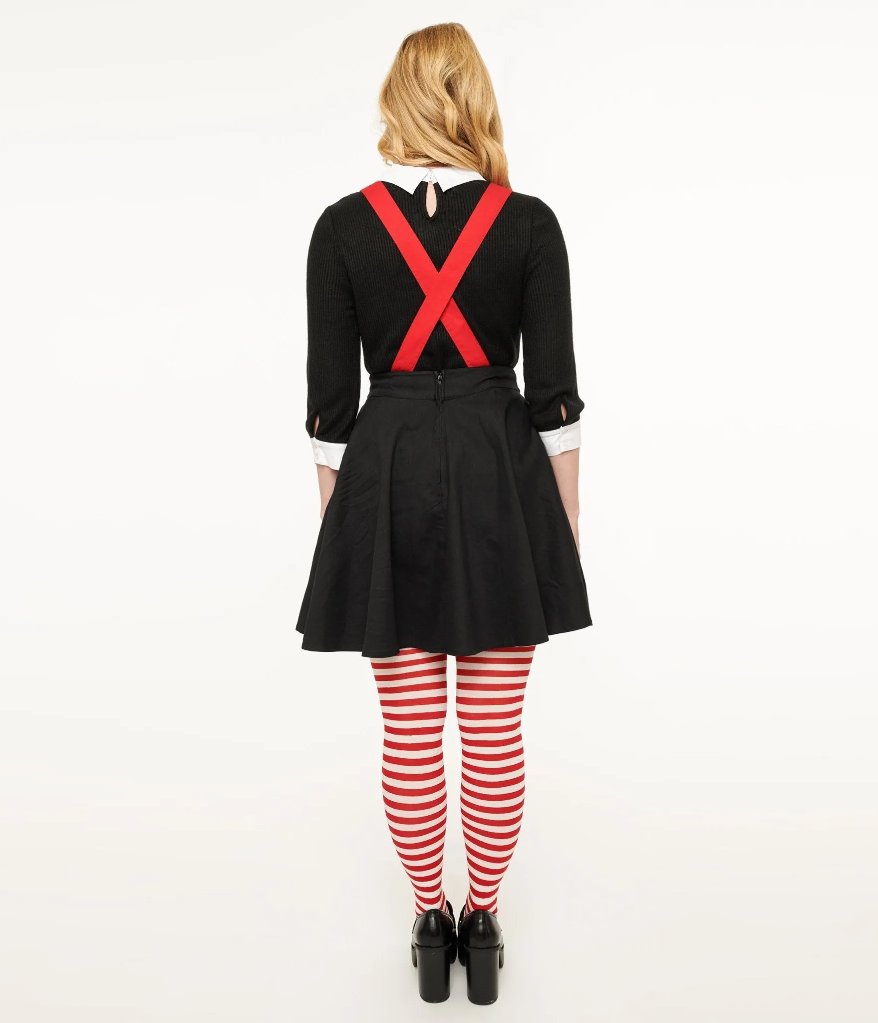 Unique Vintage 1950s Black & Red Snowman Snow Globe Pinafore sold by Unique Vintage product image thumbnail 3