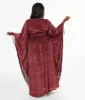 Unique Vintage Plus Size 1960s Burgundy Velvet Burnout Caftan sold by Unique Vintage