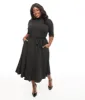 Unique Vintage Plus Size 1950s Black Turtleneck Midi Dress sold by Unique Vintage