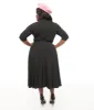 Unique Vintage Plus Size 1950s Black Turtleneck Midi Dress sold by Unique Vintage