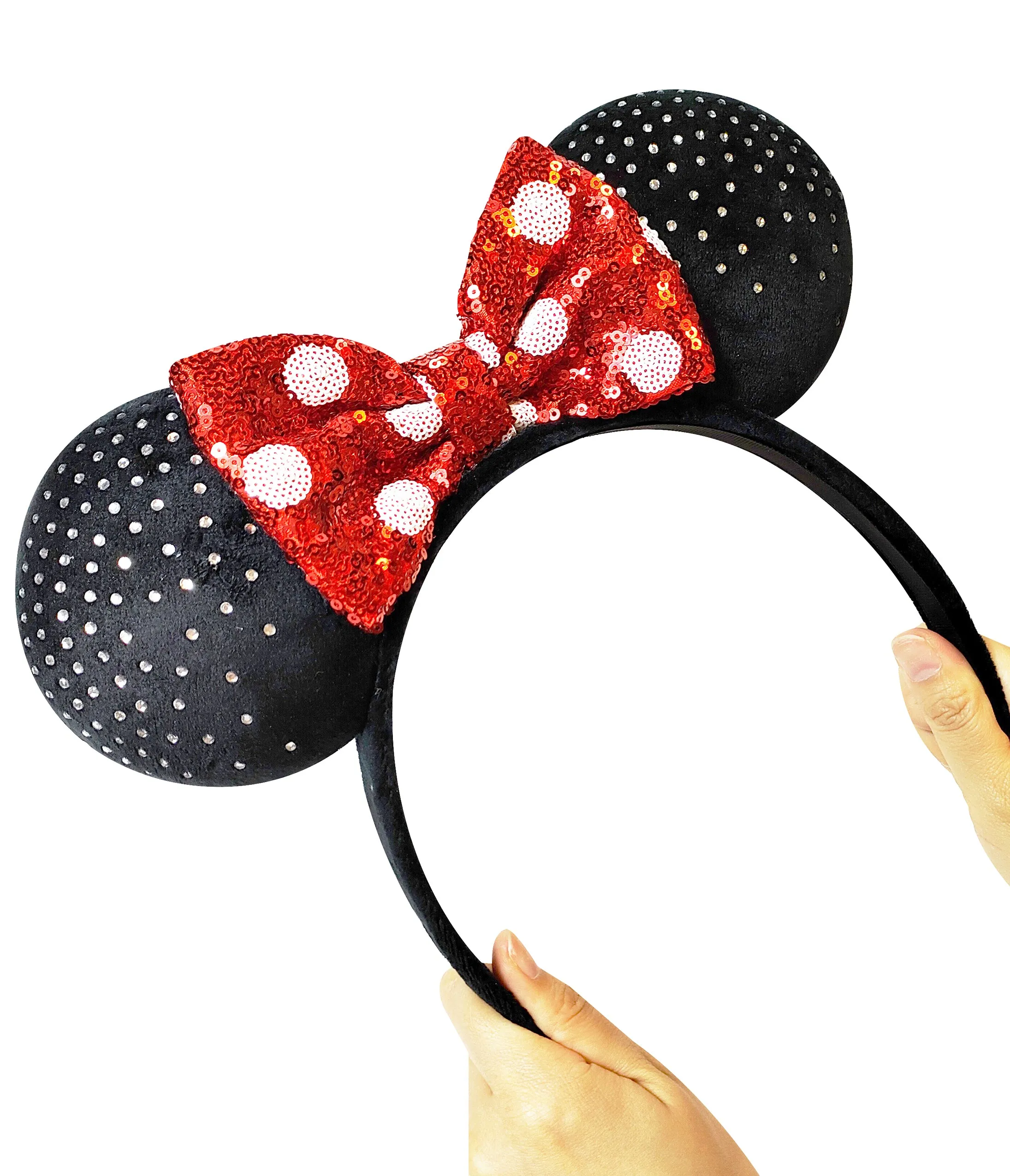 Minnie Mouse Black & Red Sequin Plush Headband sold by Unique Vintage product image thumbnail 4