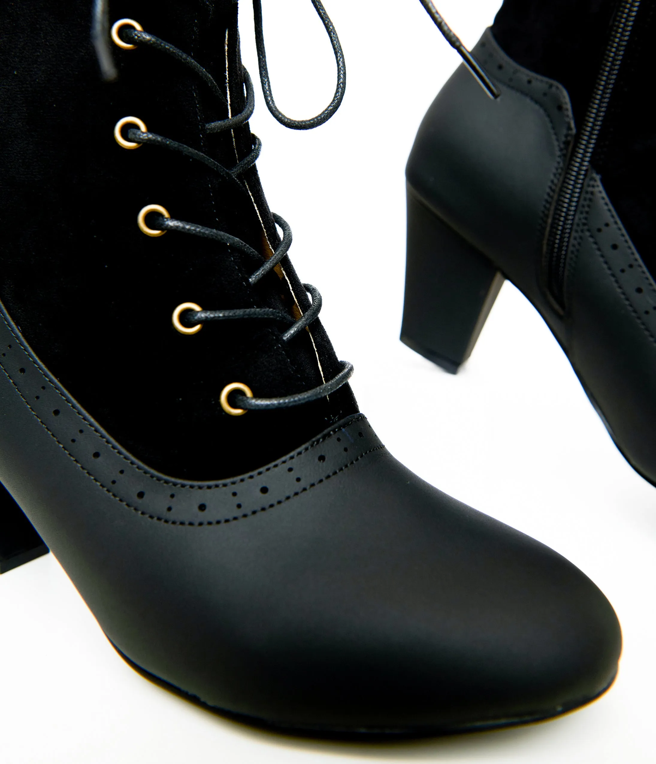 Unique Vintage Black Leatherette Victorian Boots sold by Unique Vintage product image thumbnail 2