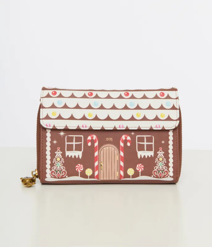 Betsey Johnson Gingerbread House Crossbody Wallet sold by Unique Vintage